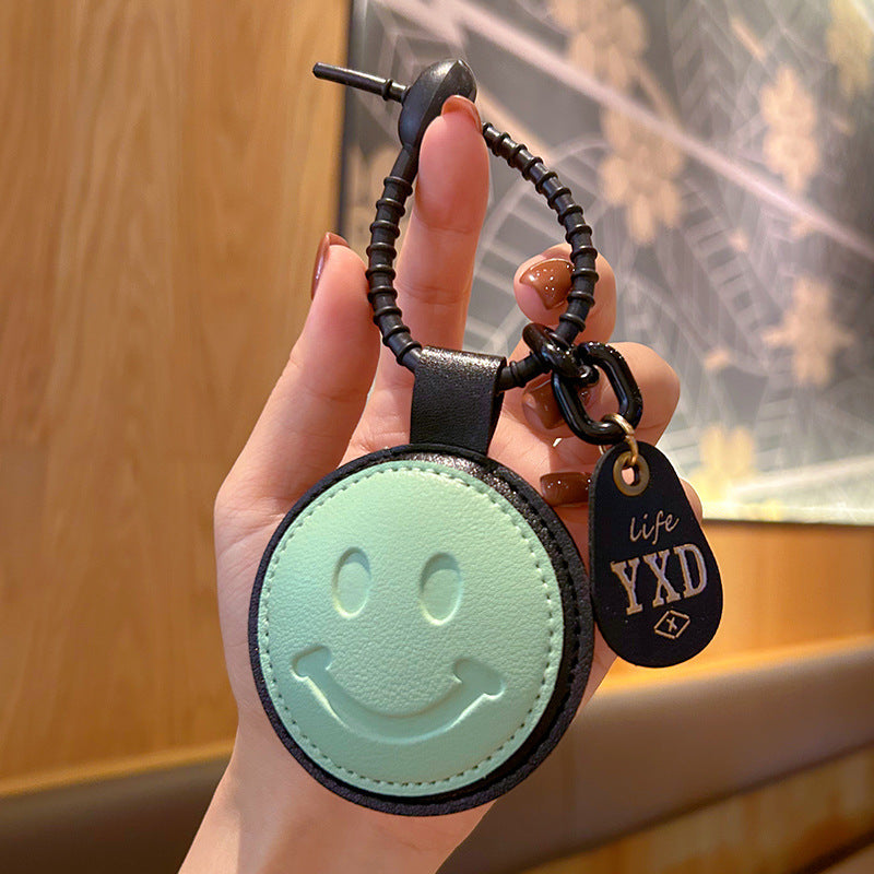 Wholesale Trendy Yellow Leather Heart Keychain Bag Charm Decorative Gift For Students