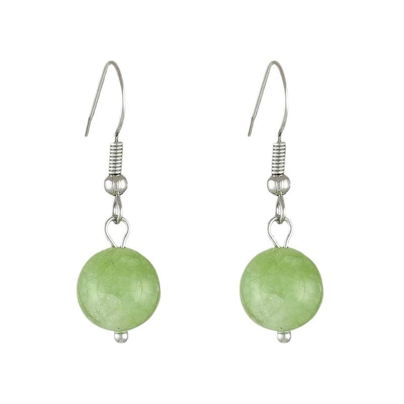Wholesale  green hetian jade earrings  retro earrings