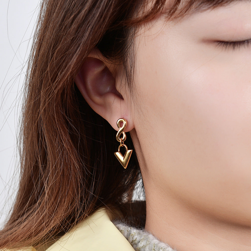 Wholesale  Titanium Steel Chain Earrings