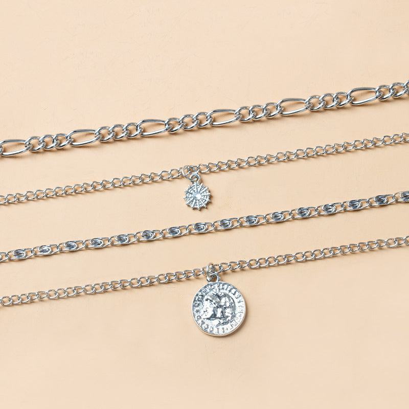 Wholesale Alloy Vintage Geometric Pendant Necklace Boutique Resale Wedding Gift