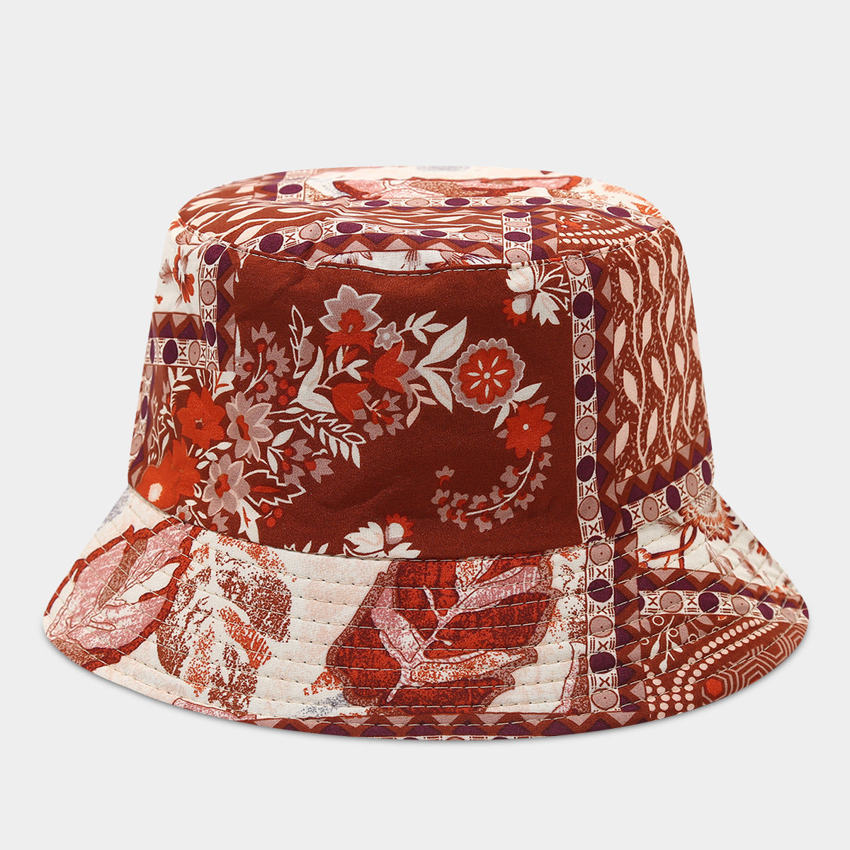 Wholesale Bohemian Small Flower Full Print Sunscreen Fisherman Hat