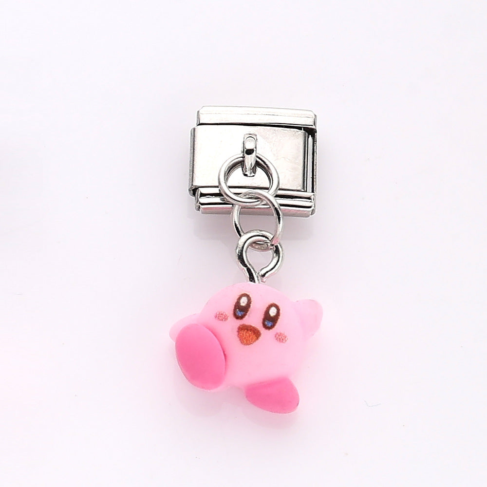 Wholesale 10pcs Italian Charm Bracelet 9mm DIY Splicing Cute Cartoon Stainless Steel Composable Bracelet ACCVIP