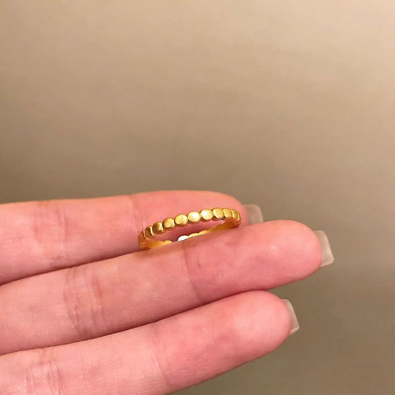Wholesale Maillard Style Light Luxury Retro Gold Ring with Tiger' s Eye and Zircon