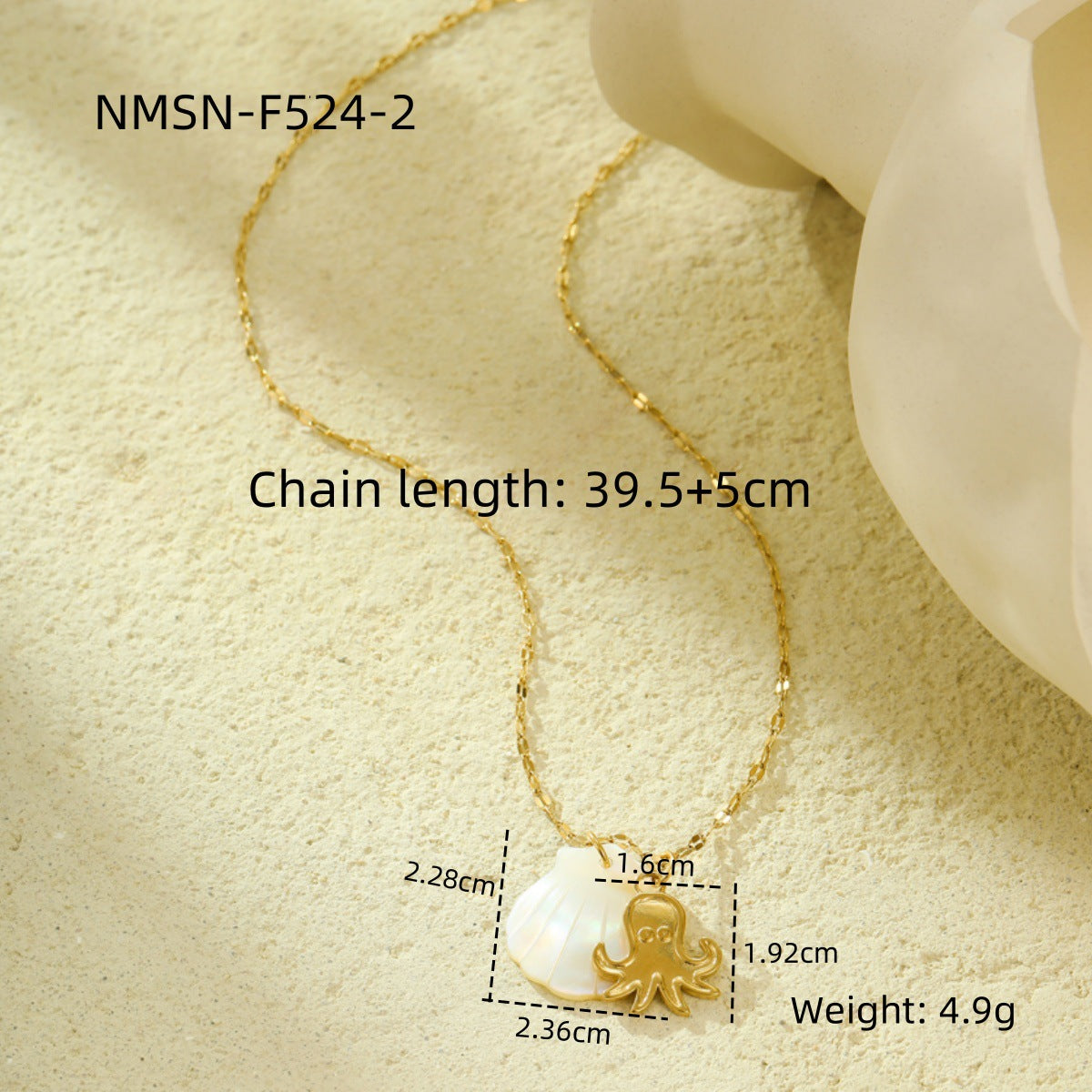 Wholesale  Stainless steel Shell Beach Wind Ocean Series Pendant Necklace