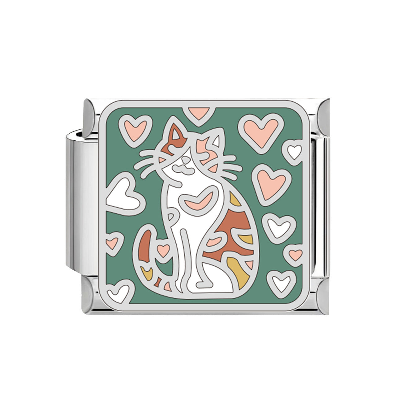 Wholesale 9mm Italian Charm Starter Bracelets DIY square Single Section Creative Stainless Steel Composable Bracelet