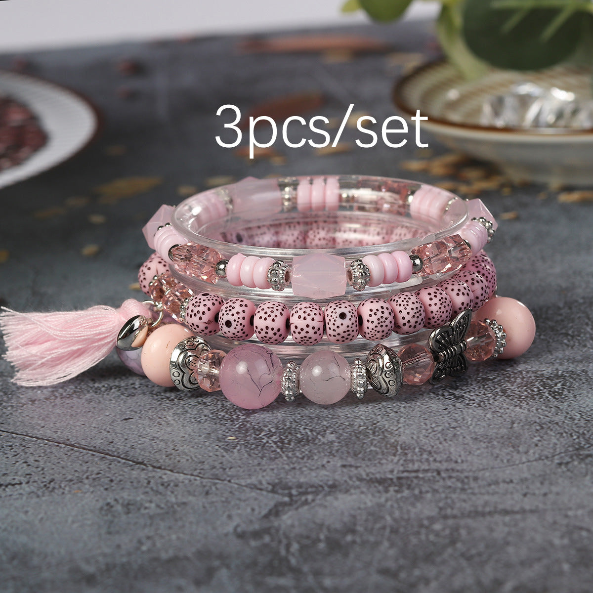 Wholesale Bohemian Butterfly Tassel Pendant Bracelet ACC-BT-Lijie002