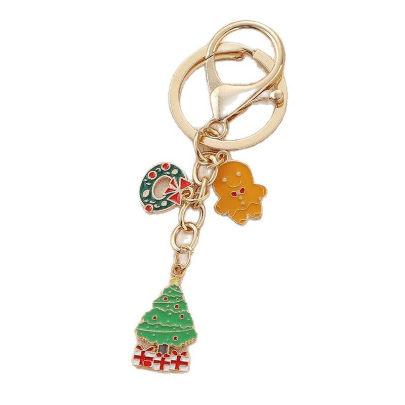 Wholesale Christmas  Snowflake Christmas Tree Keychain