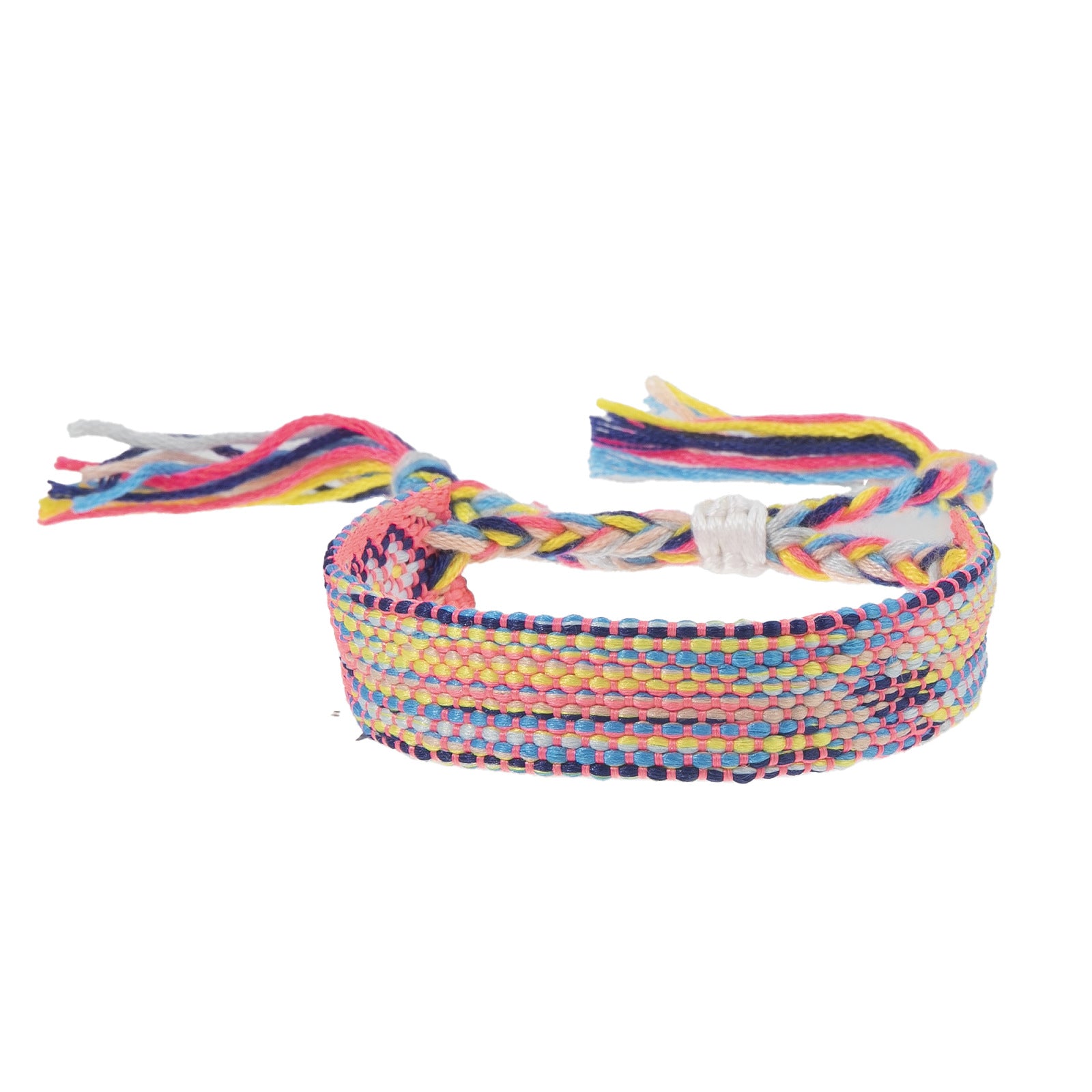 Wholesale Nepalese Style Handmade Friendship Rainbow Rope Adjustable Bracelet Jewelry Accessory Boutique Resale