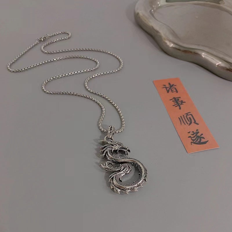 Wholesale Retro Long Sweater Chain Animal Year Necklace Long Necklace ACC-NE-BYJY006