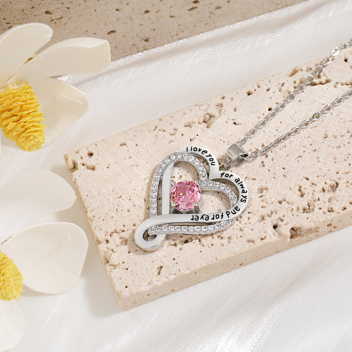Wholesale Double Layer  Twelve Stars Stone Series Love Necklace