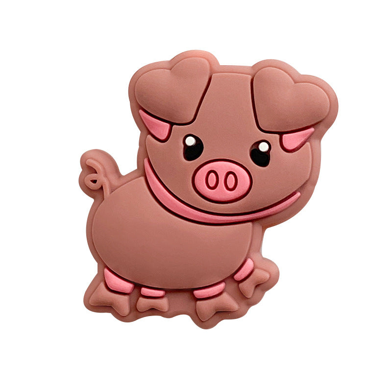 Wholesale 10pcs Silicone Pig Focal Beads DIY Bead Pen Accessories ACC-BDS-WDX200