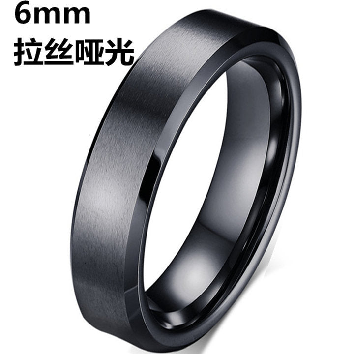 Wholesale 4/6/8mm Double Beveled Stainless Steel Men's Rings ACC-RS-GouYa004