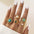 Wholesale  turquoise twist ring 6-piece gold wave knuckle ring
