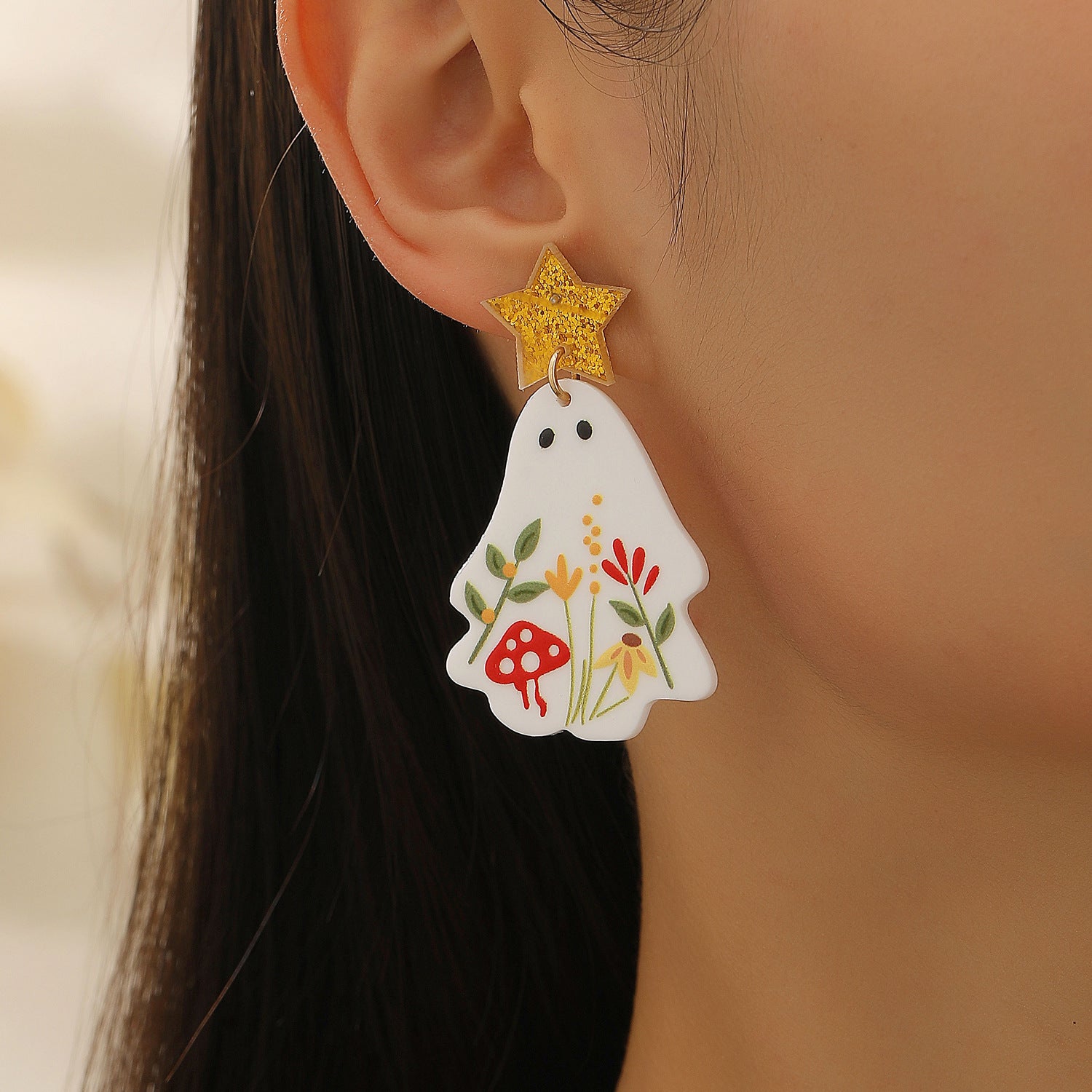Wholesale Acrylic Ghost Earrings Stylish  Fashion Accessory for Party Gift Resale