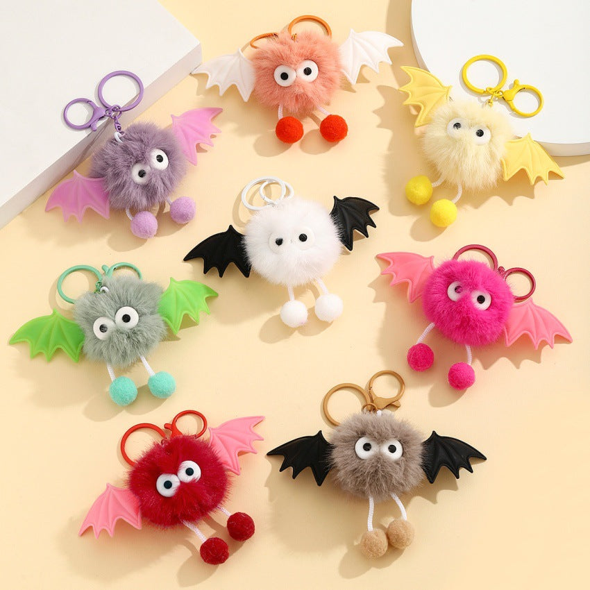 Wholesale  Plush Bat Bag Pendant Keychain Cute Decorative Accessory