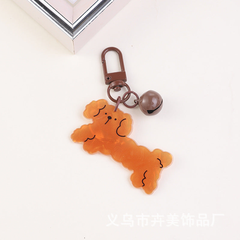 Wholesale Acrylic cat bell keychain