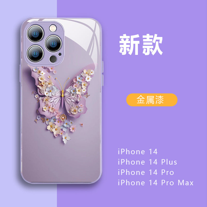 Wholesale Butterfly Glass All Models Mobile Phone Case ACC-PC-ShanShan001