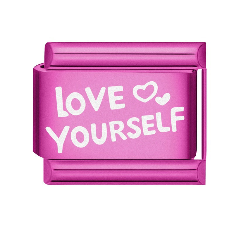 Wholesale Italian Charm Bracelet 9mm DIY Splicing Pitaya Red Stainless Steel Composable Bracelet