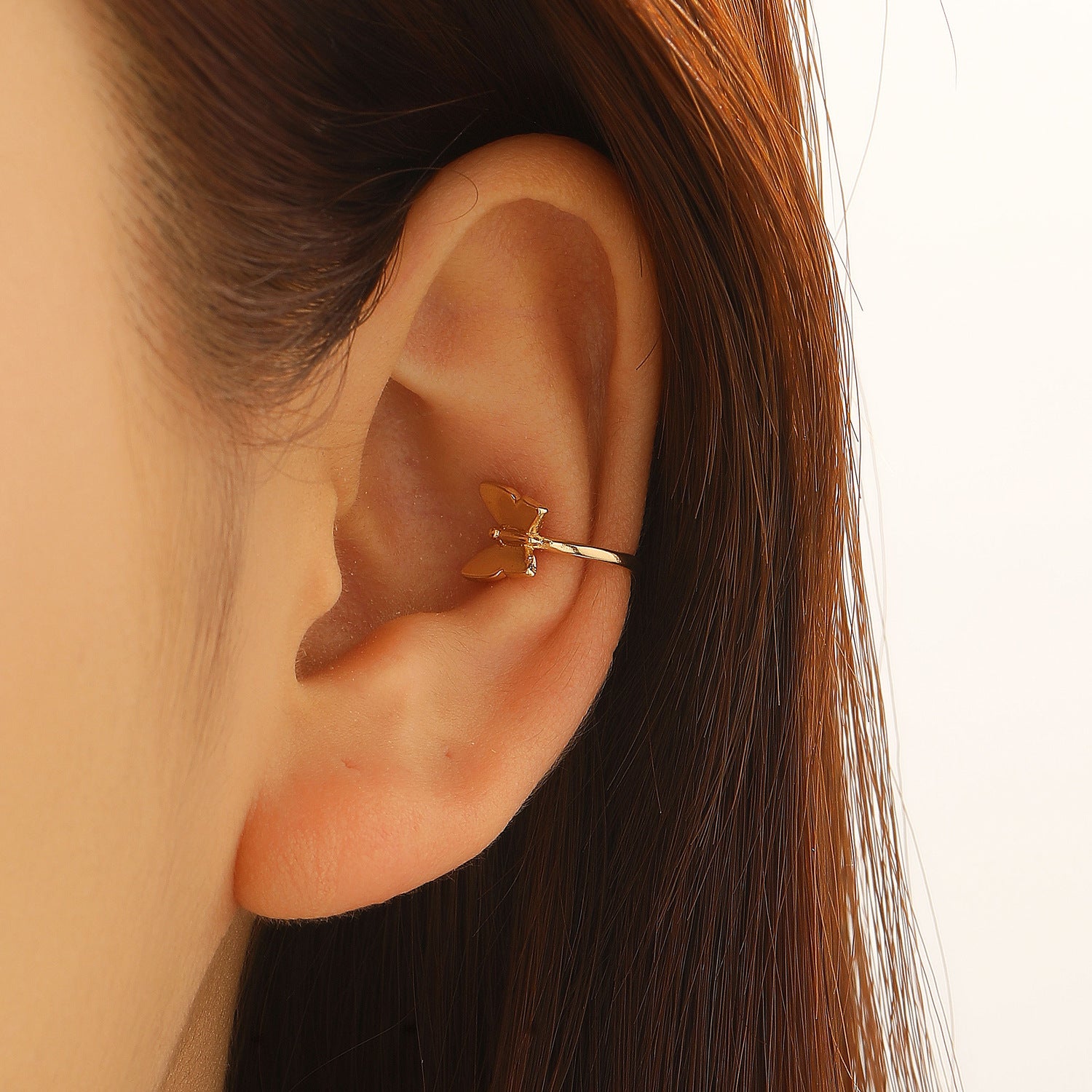 Wholesale Trendy Butterfly Ear Cuff For Women Copper Zirconia Ear Clip No Piercing Earring Boutique Jewelry Accessory