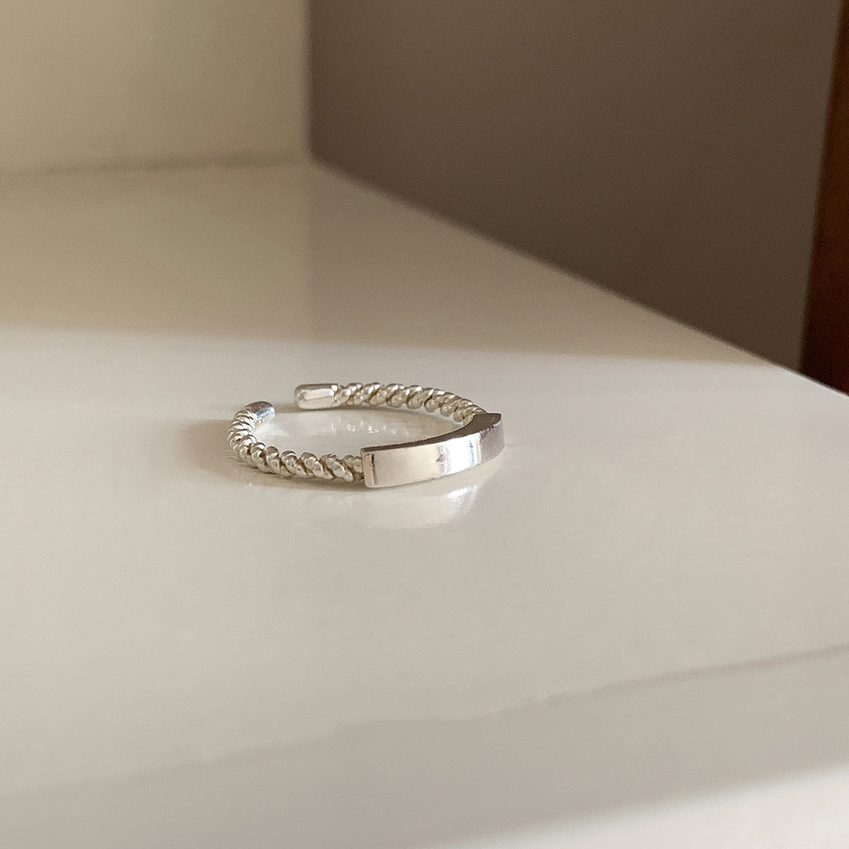 Wholesale  Double Layer Zircon Texture Pattern Open Adjustable Ring