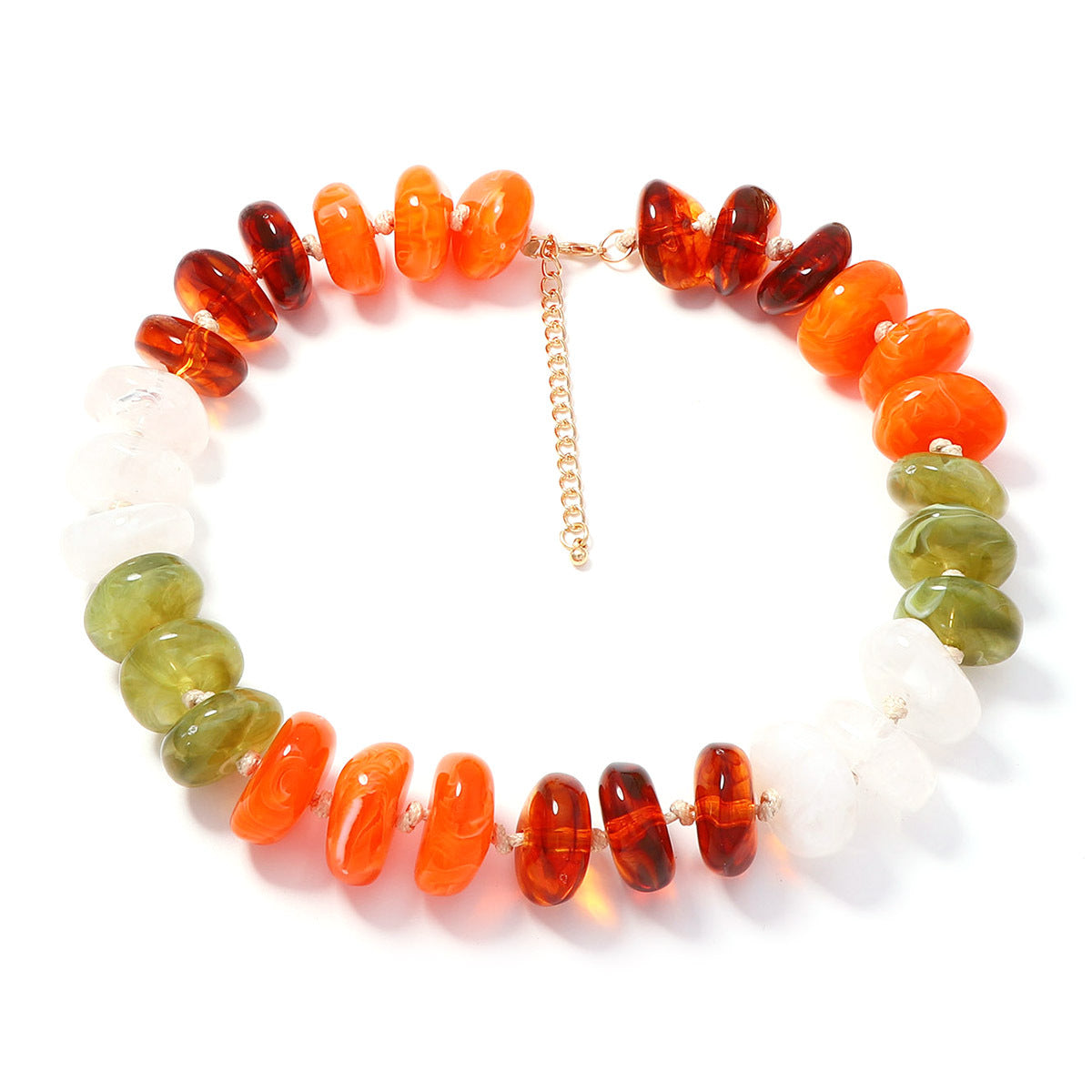 Wholesale Stylish Multicolor Beaded Necklace Chic Jewelry Accessory For Women