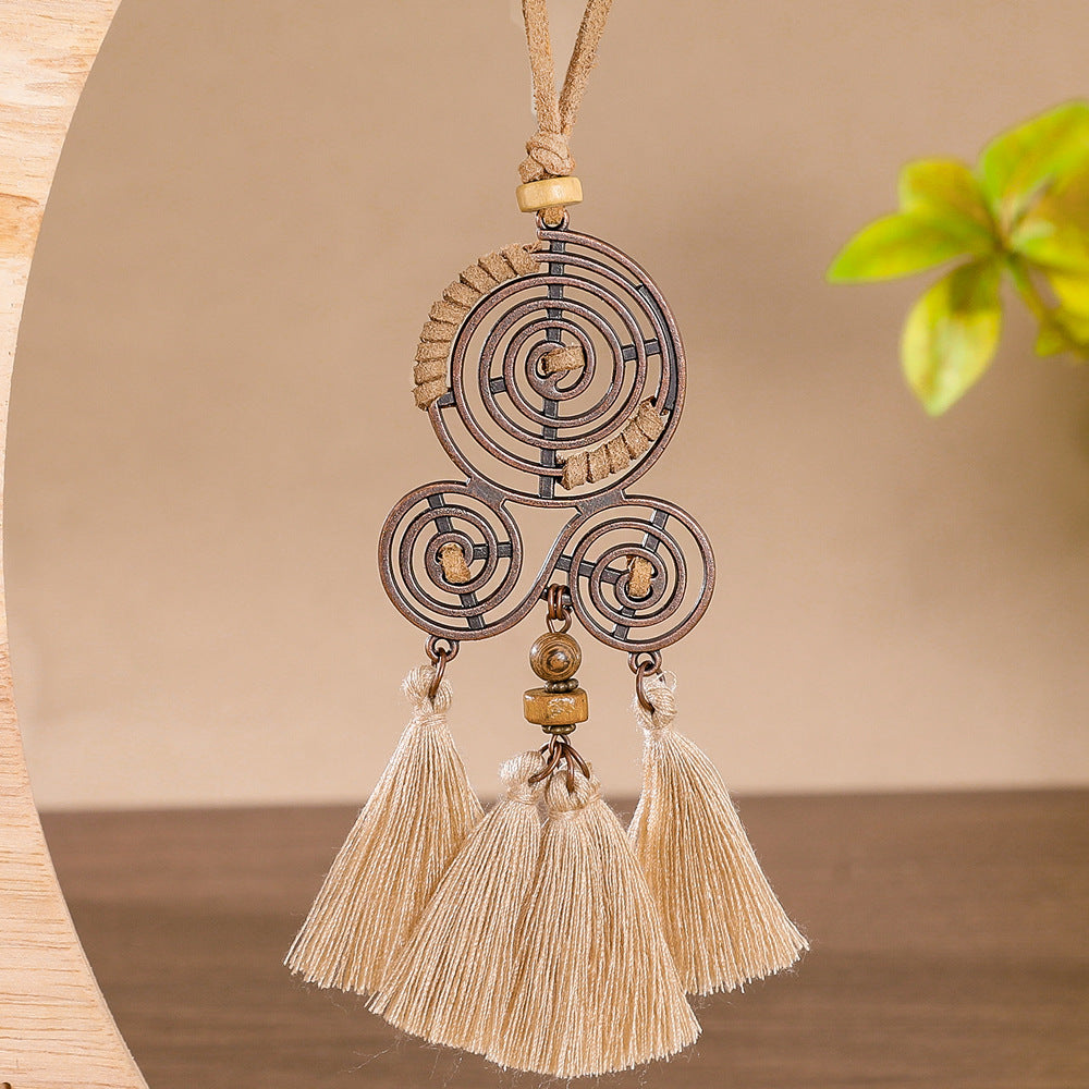 Wholesale Hot sale long necklace bohemian style tassel flower pendant ethnic style retro necklace