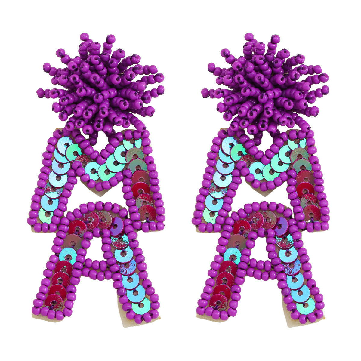 Wholesale MAMA Handmade Woven Rice Bead Earrings ACC-ES-JiaQi006