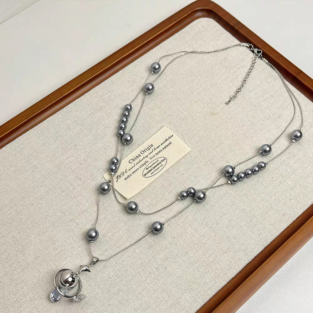 Wholesale Tourmaline  Necklace  Light Luxury Clavicle Chain