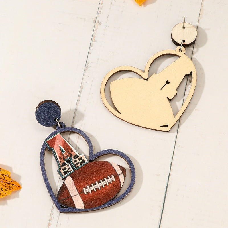 Wholesale Valentine's Day Heart Long Acrylic Earrings ACC-ES-GL004