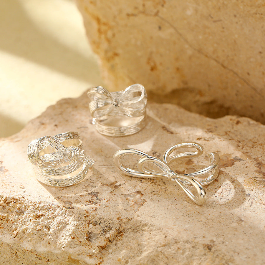 Wholesale multi-layer braided metal geometric exaggerated rings