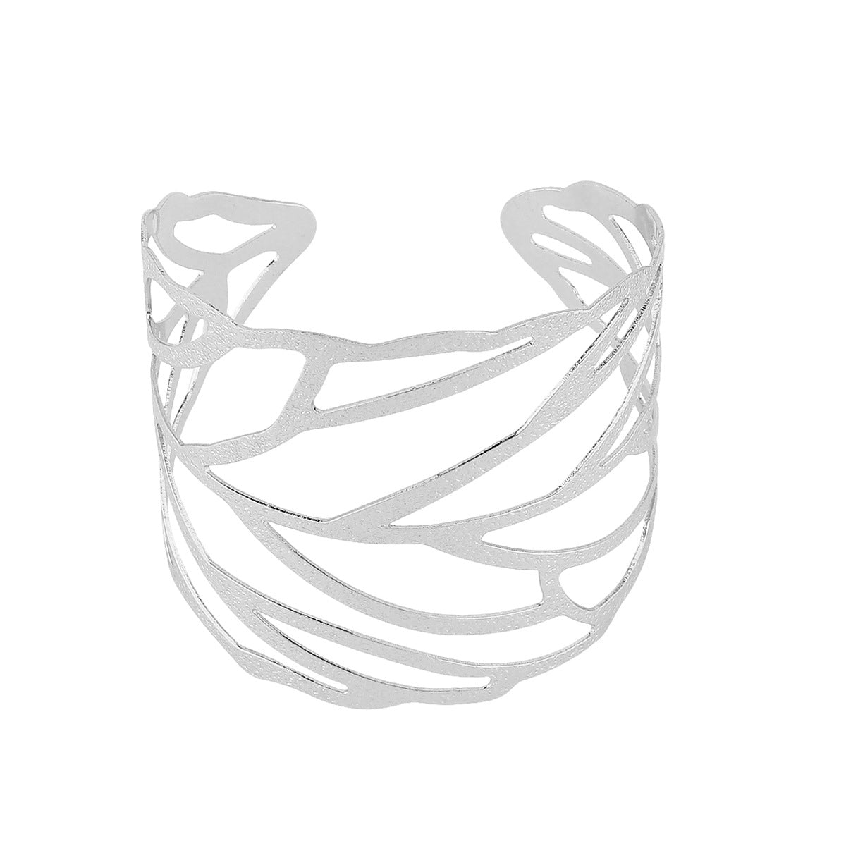 Wholesale Geometric Leaf Cross Opening Bracelet Ring Retro Matchinging Bracelet