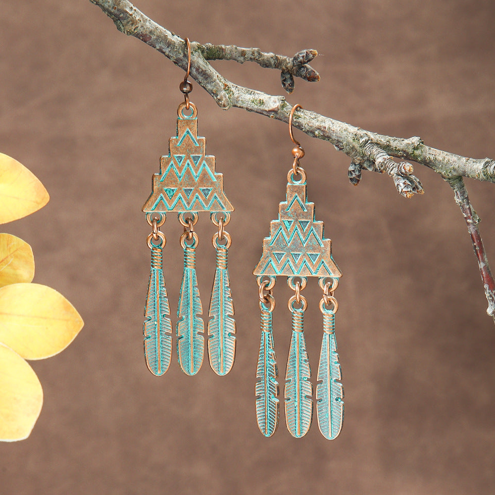 Wholesale Bohemian Long Tassel Earrings Zinc Alloy Jewelry Accessory
