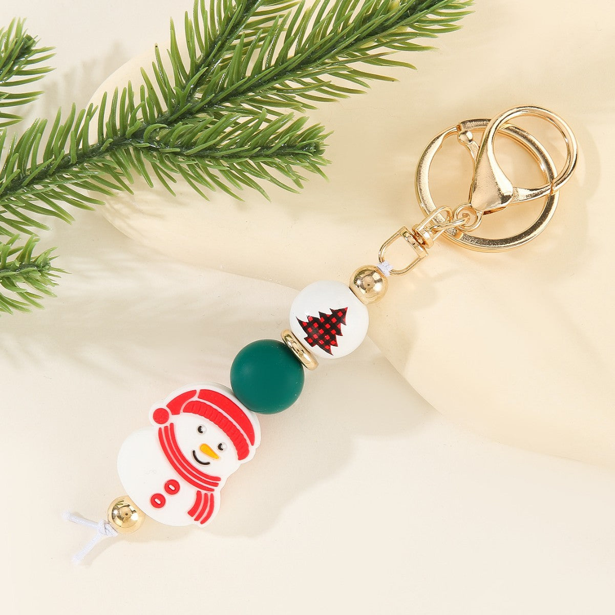 Wholesale Christmas  Silicone Beads Pendant Bracelet  Bag Keychain