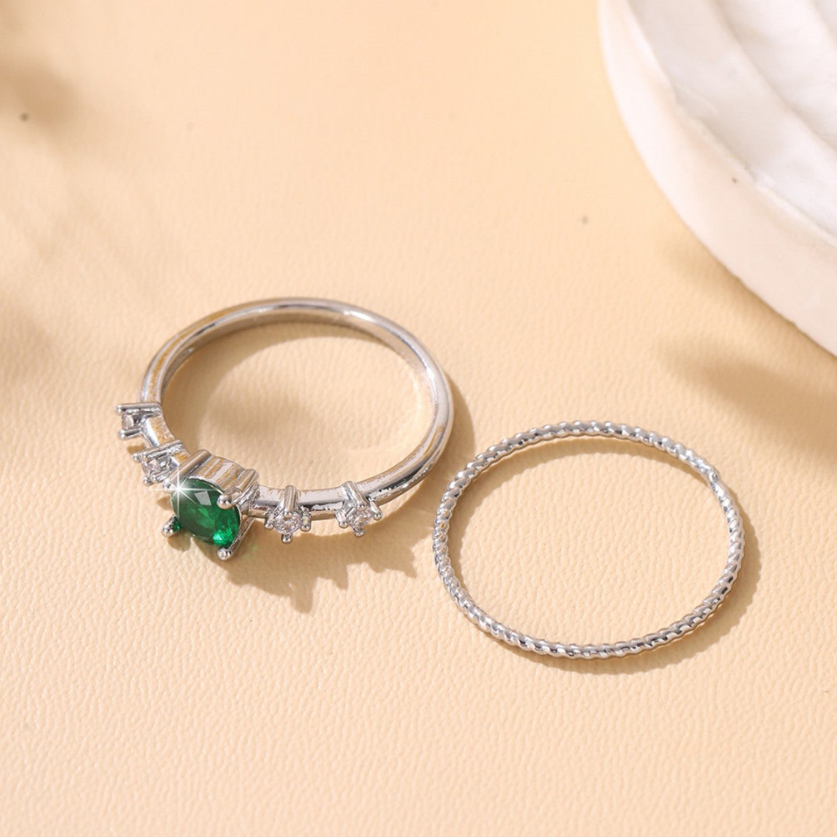 Wholesale Creative 2-piece set twisted plain ring