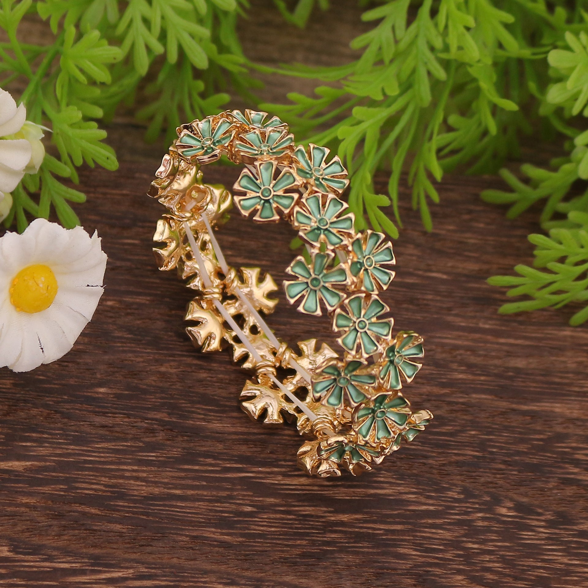 Wholesale  color painting oil geometric small flower elastic bracelet