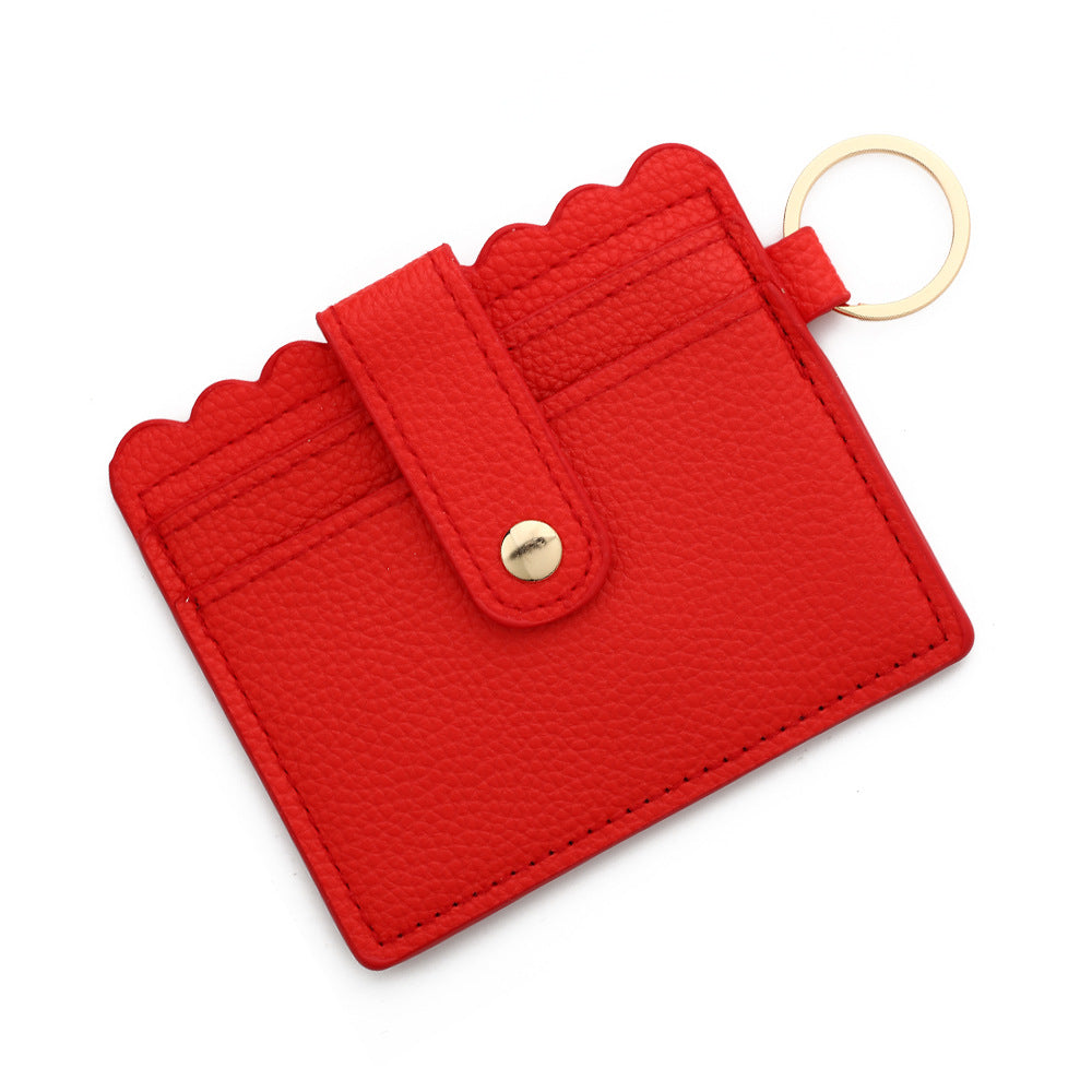 Wholesale Pu LeatherMultiple Card Slots Wristlet Keychain