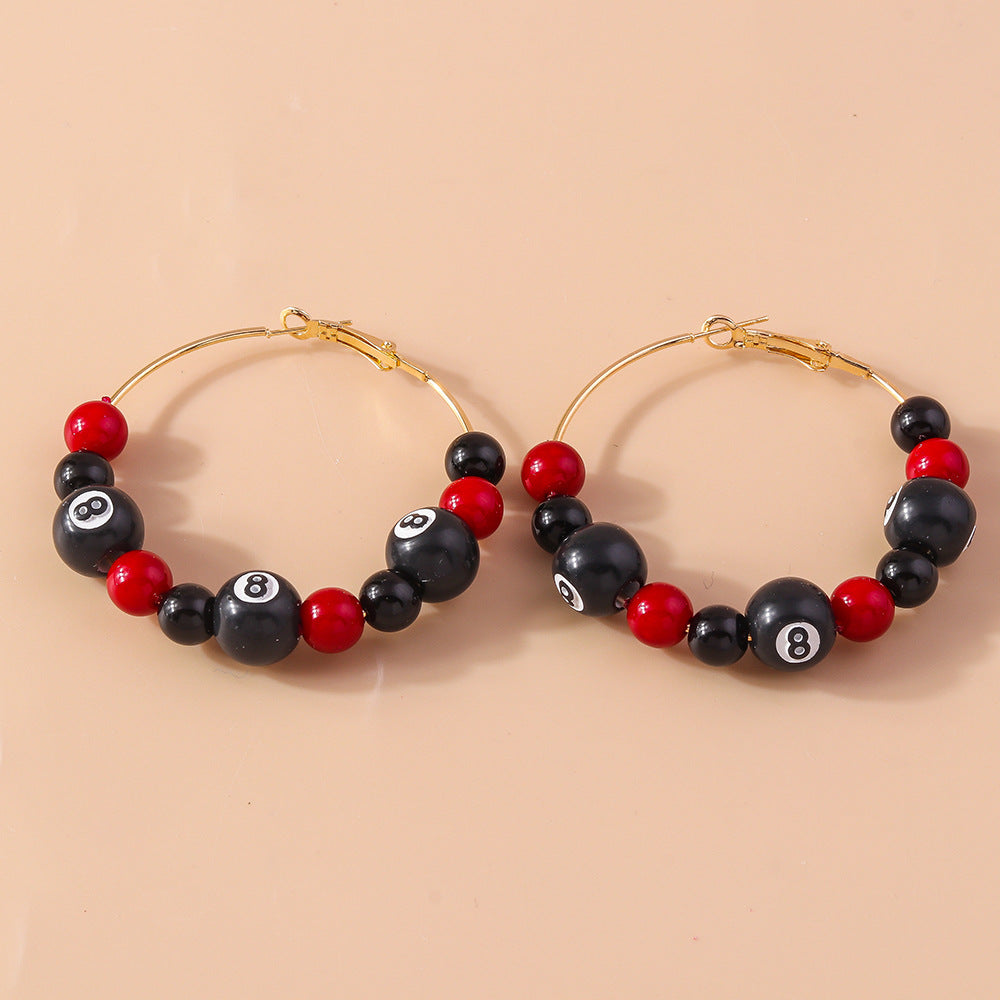 Wholesale Sports Ball Beaded Earrings