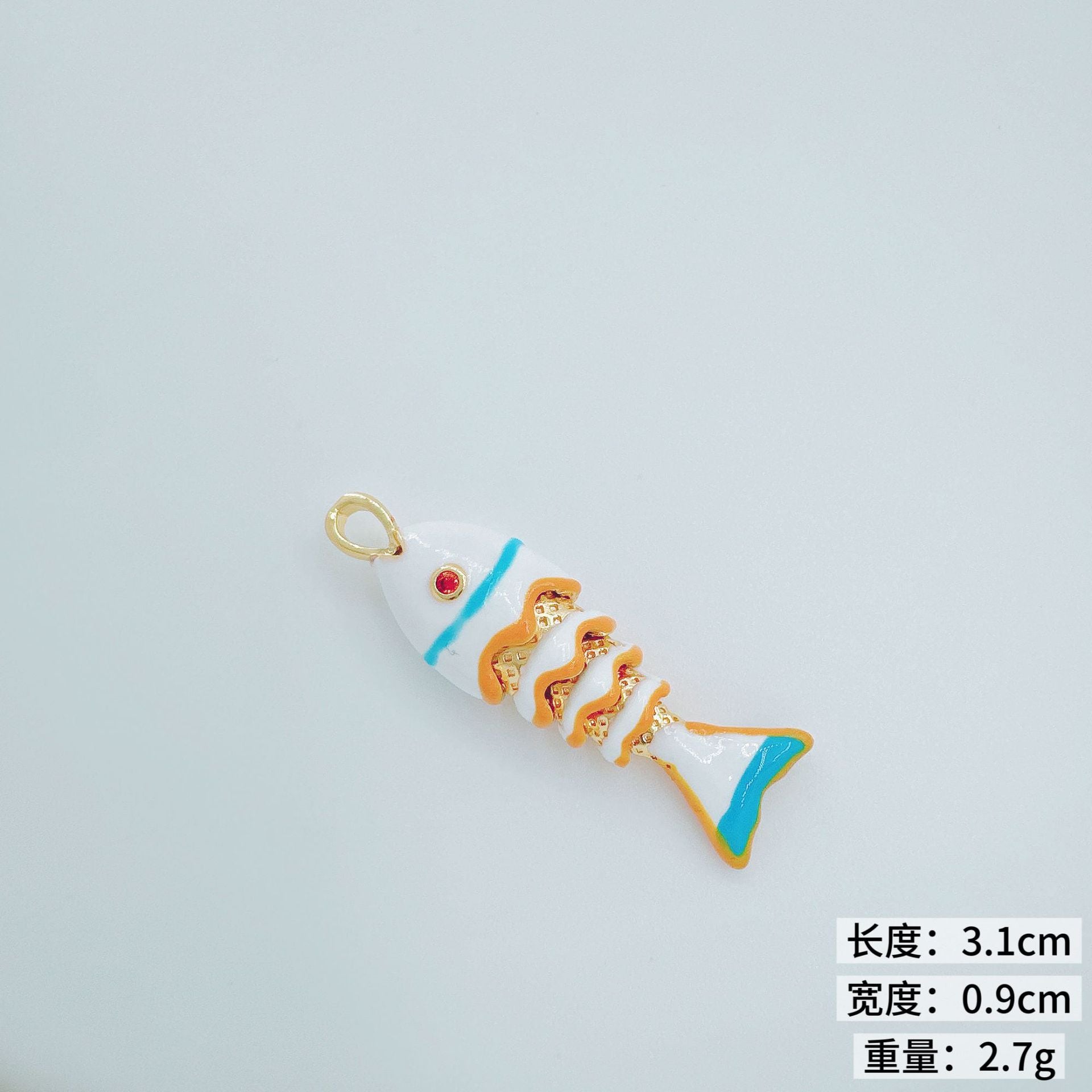 Wholesale Colorful Carp Pendant Necklace,  Copper Plated Gold,  Fashion Jewelry Accessory for Gift and Party