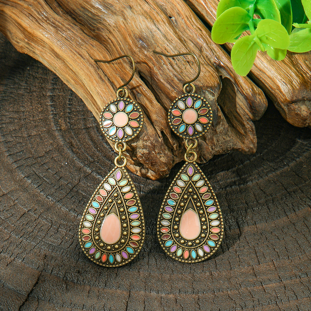 Wholesale Bohemian Tassel Earrings,  Handmade Beaded Alloy Earrings for Seaside Vacations,  Trendy Jewelry Accessory
