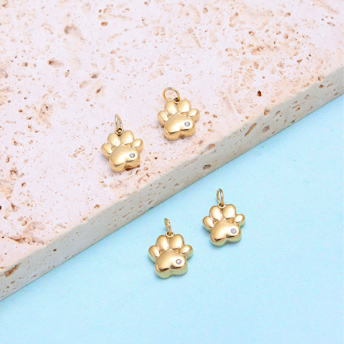 Wholesale Stainless steel cat claws 4-pack pendant