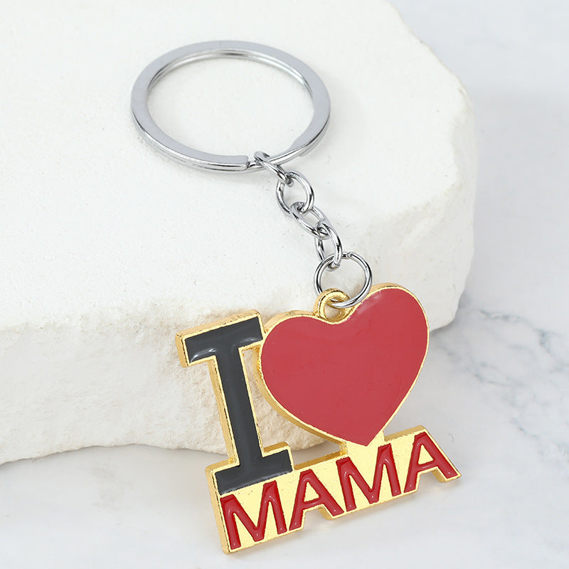 Wholesale Metal Paint Package Pendant Zinc Alloy Letter Keychains ACC-KC-YingYue004