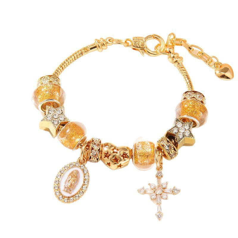 Wholesale Cross-shaped Mother of God bracelet