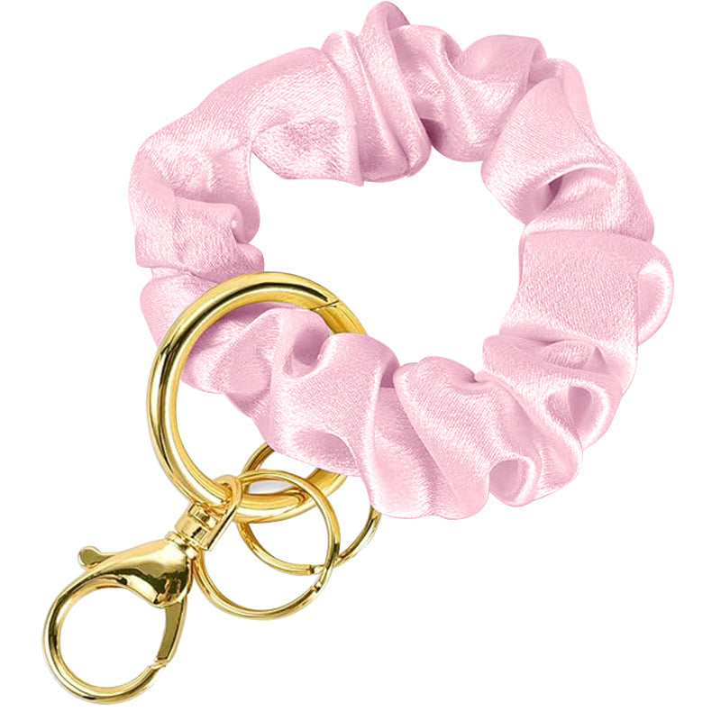 Wholesale Wrist Strap Keychain Hair Ring Pleated Keychains
