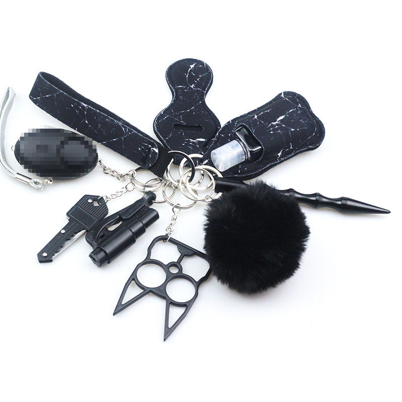 Wholesale Hand Sanitizer Bottle Cover Zinc Alloy Wrist Keychains Set ACC-KC-TMS017