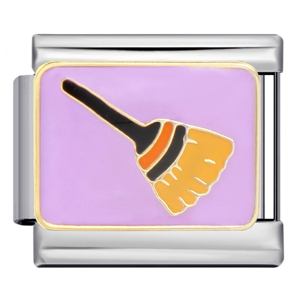 Wholesale Italian Charm Bracelet 9mm DIY Splicing Removable Gothic Halloween Element Stainless Steel Composable Bracelet