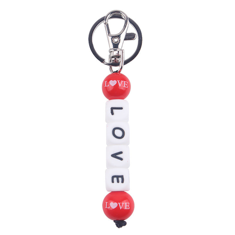 Wholesale Handmade Wooden Bead Pendant Creative Keychains