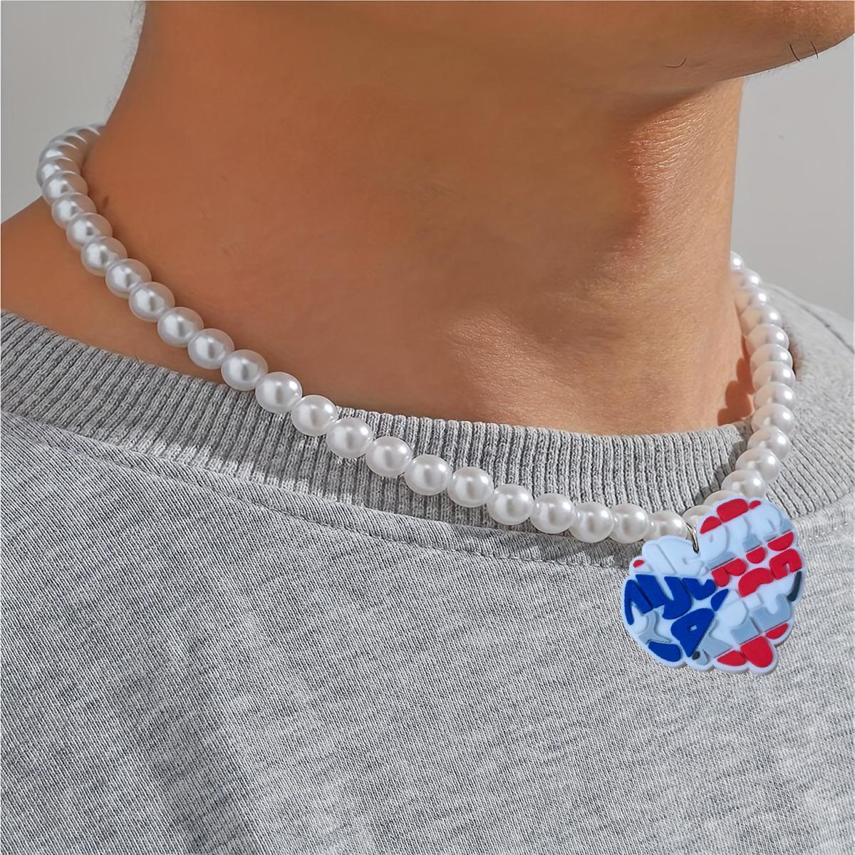 Wholesale American Independence Day Series Pearl Necklace