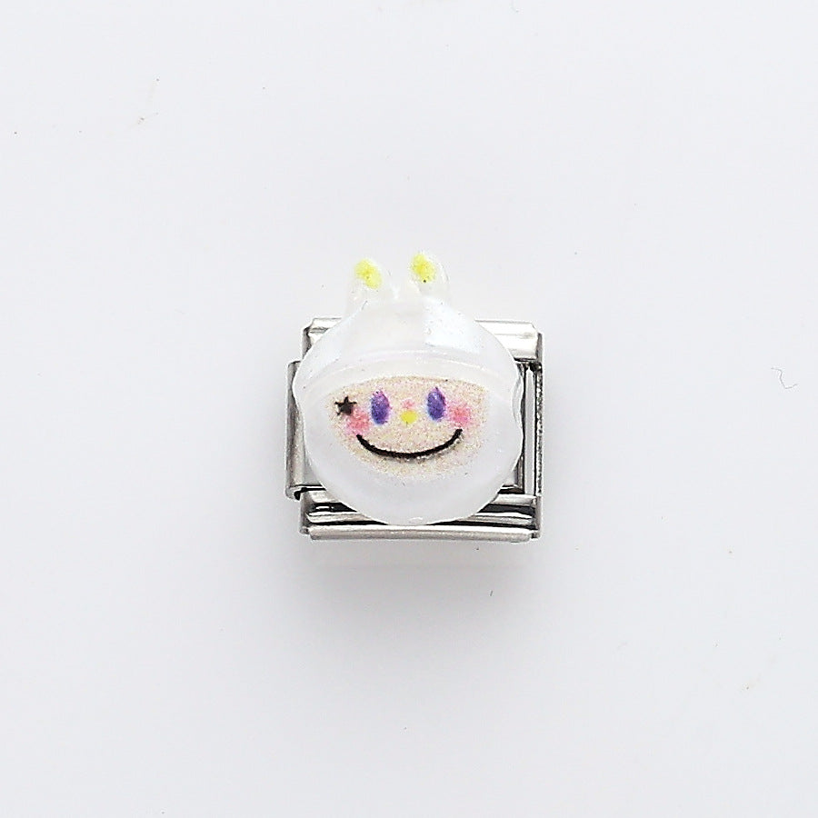 Wholesale 10pcs Italian Charm Bracelet 9mm DIY Splicing Cartoon Character Series Stainless Steel Composable Bracelet