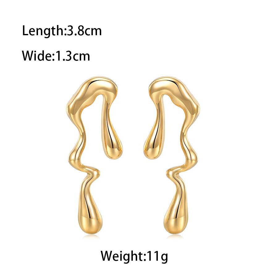 Wholesale Luxury Stainless Steel Heart and Flower Earrings