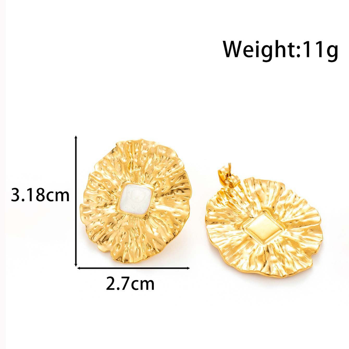 Wholesale Titanium Steel  Geometric Oil Dropping Light Luxury Retro  Earrings